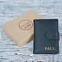 Personalised Black Buffalo Leather Credit Card Case, thumbnail 6 of 8