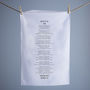 Song Lyrics Wedding Tea Towel, thumbnail 1 of 5
