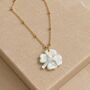 Mother Of Pearl Lucky Clover Necklace 18k Gold Plated, thumbnail 1 of 3