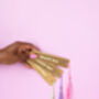 Golden Bookmark Pink Tassel, thumbnail 4 of 4
