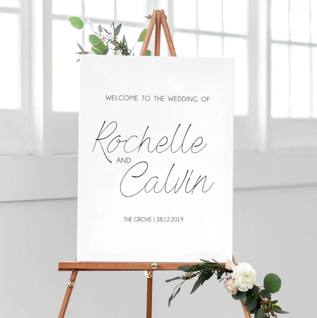 A3 Wedding Welcome Sign My Type By Gorgeous Creations ...