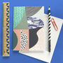 Pack Of Five Colour Block Art Cards, thumbnail 6 of 7
