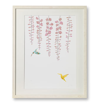 Wisteria And Hummingbirds Art Print, 2 of 2