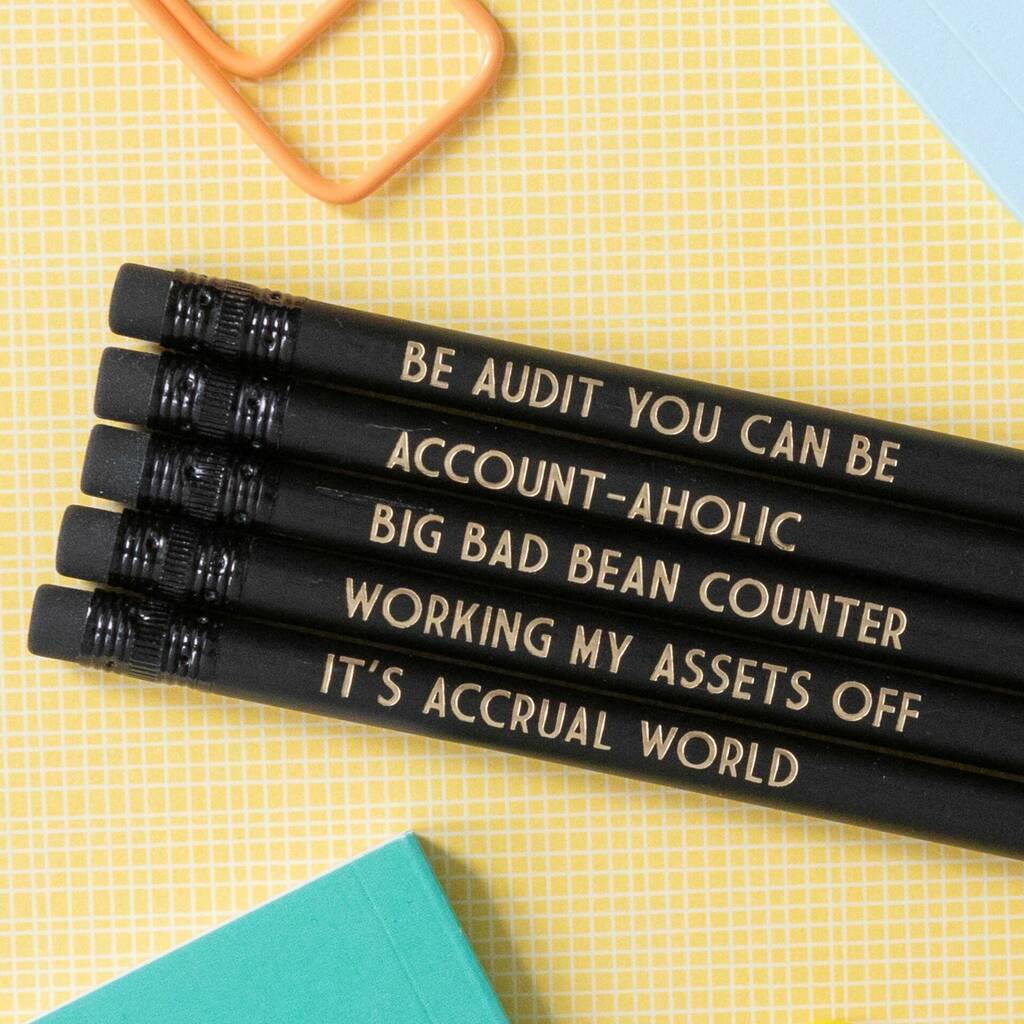 Funny Accountant Pencil Set: Be Audit You Can Be, 1 of 7