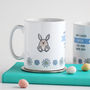 Floral Easter Bunny Personalised Mug, thumbnail 1 of 4