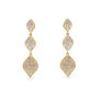 Rochelle Rhodium Gold Or Rose Gold Plated Drop Earrings, thumbnail 3 of 10