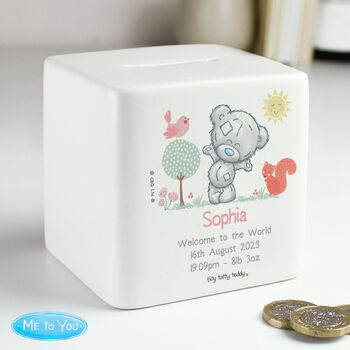 Personalised Tatty Teddy Woodland Money Box, 4 of 6