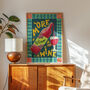 More Wine Art Print, Wine Illustration, thumbnail 3 of 9