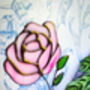 Pink Rose Flower Stem Faux Glass Flowers, thumbnail 4 of 11