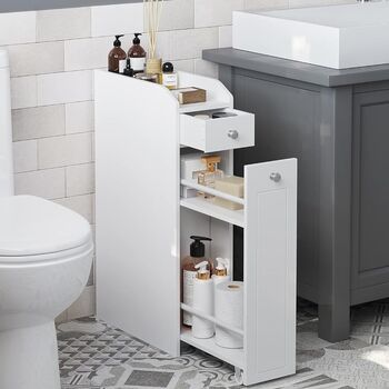 Small Bathroom Cabinet Storage Organiser With Drawers, 3 of 8