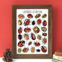 Ladybirds Of Britain Art Blank Greeting Card, thumbnail 11 of 11