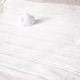 Toffee Moon White Moss Stripe Christening Blanket, thumbnail 2 of 10