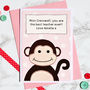 'Monkey' Thank You Teacher Card, thumbnail 2 of 5