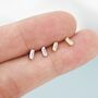 Sterling Silver Extra Tiny Baguette Cz Screw Back Earrings, thumbnail 2 of 11