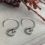 Sterling Silver Snake Hoop Earrings Cobra Goth, thumbnail 5 of 12