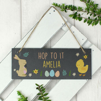Personalised Slate Easter Sign, 2 of 4