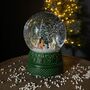 Animals With Tree Music Snow Globe Christmas Decoration, thumbnail 2 of 3