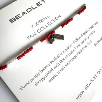 Charlton Football Club Fan Bead Bracelet With Charms, 2 of 5