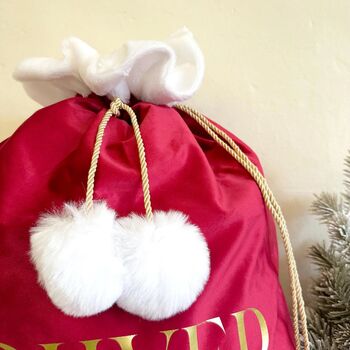 Personalised Velvet Christmas Sack, 2 of 9