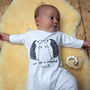 Organic 'Give Me A Hedgehug' Long Sleeved Baby Romper, thumbnail 4 of 5