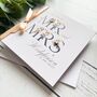 Handmade And Personalised Navy Floral Wedding Card, thumbnail 4 of 6
