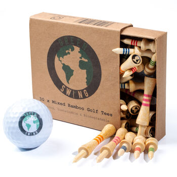 Mixed Size Castle Bamboo Golf Tees 30pcs Gift, 2 of 10