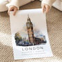 London Travel Print With Map Coordinates, thumbnail 2 of 7