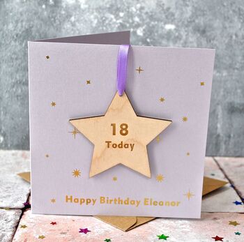 Personalised Birthday Foiled Decoration Card, 2 of 4