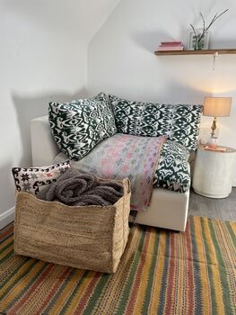 Extra Large Braided Jute Log Or Storage Basket, 3 of 5