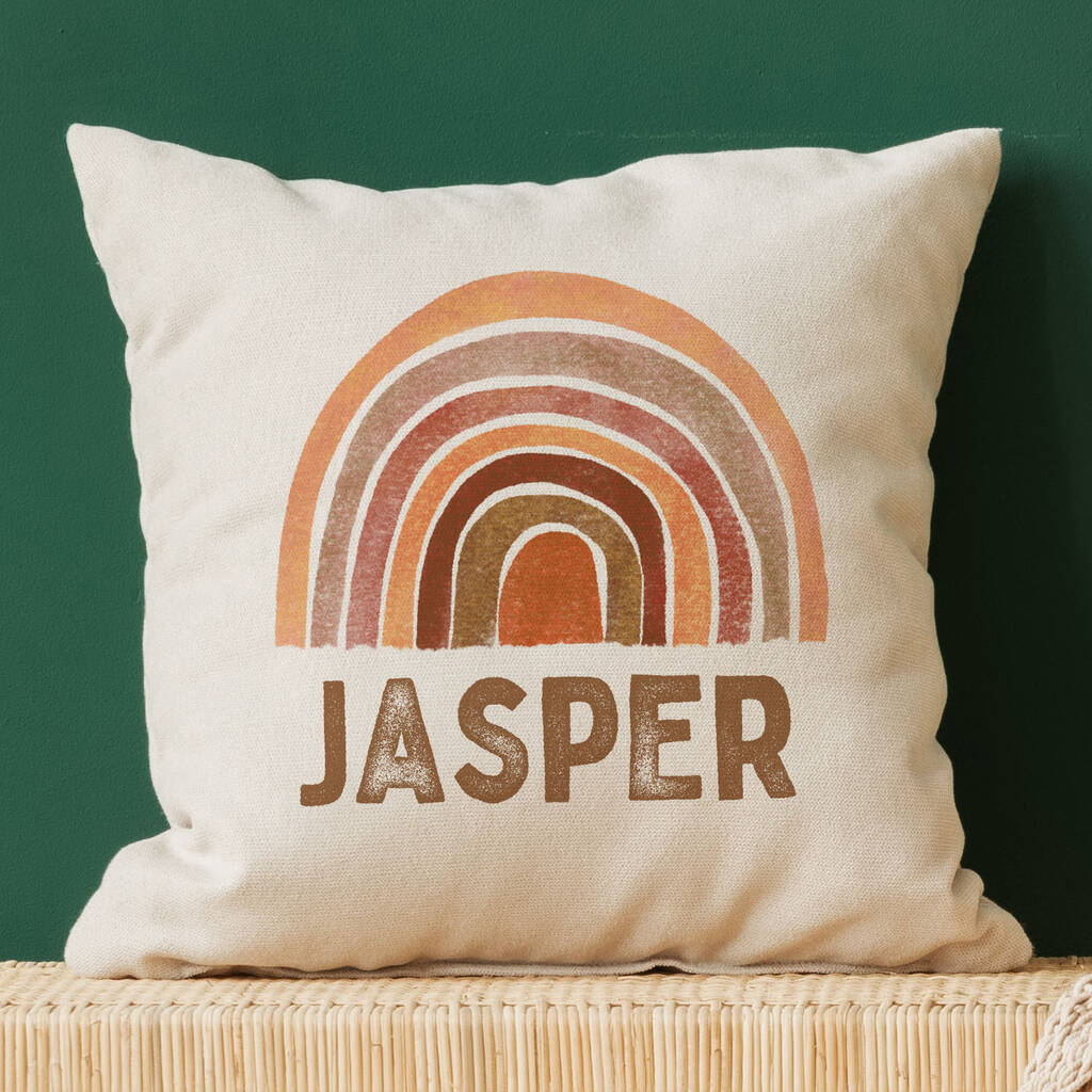 Personalised Earth Rainbow Cushion By So Close