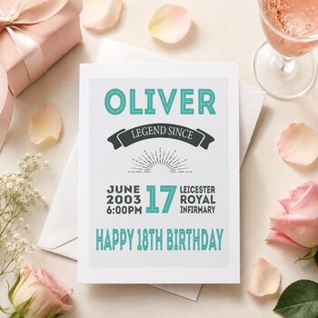 Personalised Special Date 18th Birthday Card, 3 of 6