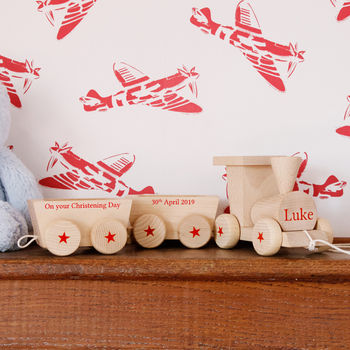 Personalised Wooden Train Set, 4 of 6
