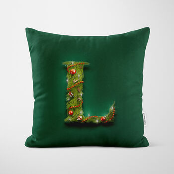 Christmas Garland Letter Alphabet Cushion, 11 of 11