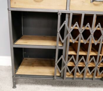 Industrial Wooden Wine Cabinet, 3 of 3