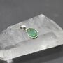 Emerald Silver Pendant Necklace: May Birthstone, thumbnail 5 of 5