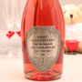 Sparkling Rose Wine With Personalised Pewter Label, thumbnail 2 of 6