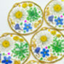 Medium Earrings With Daisies, Lavender And Green Flowers, thumbnail 2 of 12