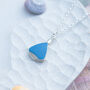 Cornish Sea Ceramic Pendant Blue, thumbnail 3 of 4