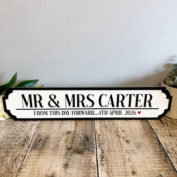 Personalised Wedding Road Sign D3, 2 of 5