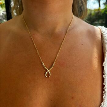 Gold Plated Love Loop Necklace, 2 of 5