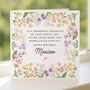 Floral Border Birthday Message Card Personalised For Daughter, thumbnail 5 of 8