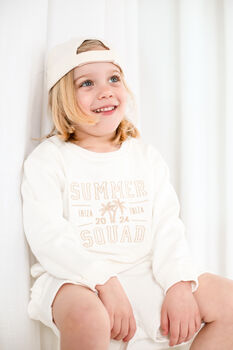 Ladies' And Kid's Personalised 'Squad' Holiday Jumpers, 4 of 8