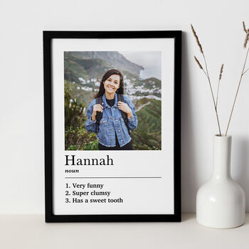 Personalised Name Definition Print, Custom Photo Gift, 3 of 6