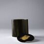 Black Marble Bin With Gold Accent Lid, thumbnail 1 of 2