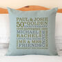 Personalised Golden Anniversary Typographic Cushion, thumbnail 5 of 6