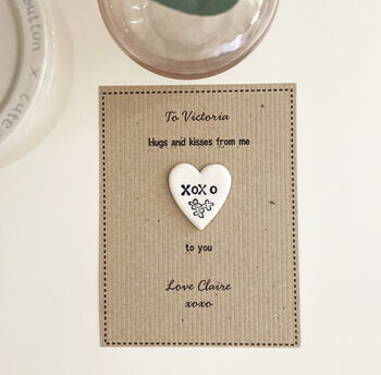 Porcelain Pocket Xoxo With Personalised Card, 4 of 9