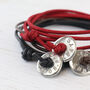 Personalised Button Leather Wrap Bracelet, thumbnail 1 of 9