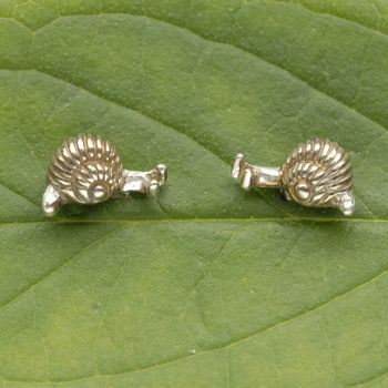 Snail Earrings Gold And Silver, 2 of 2