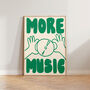 More Music Hand Drawn Wall Art Print, thumbnail 4 of 9