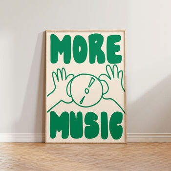 More Music Hand Drawn Wall Art Print, 4 of 9